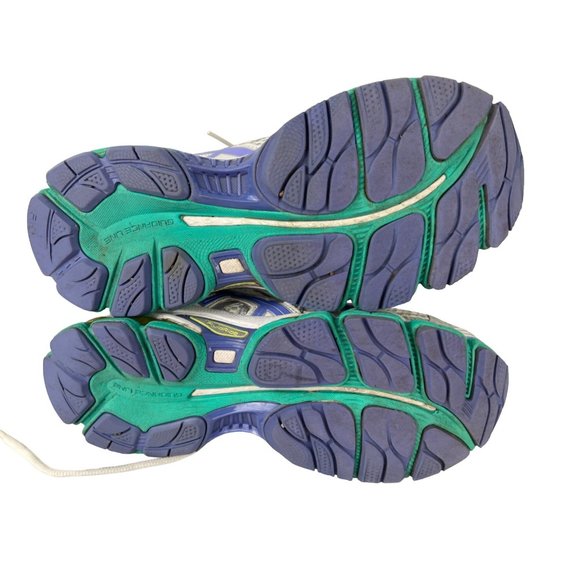 Asics - GEL-Nimbus 16 White Purple Teal Running Shoes - Women's 8 - T485N - Picture 9 of 9
